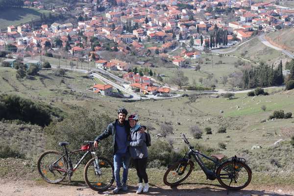 Mountain bike action shot